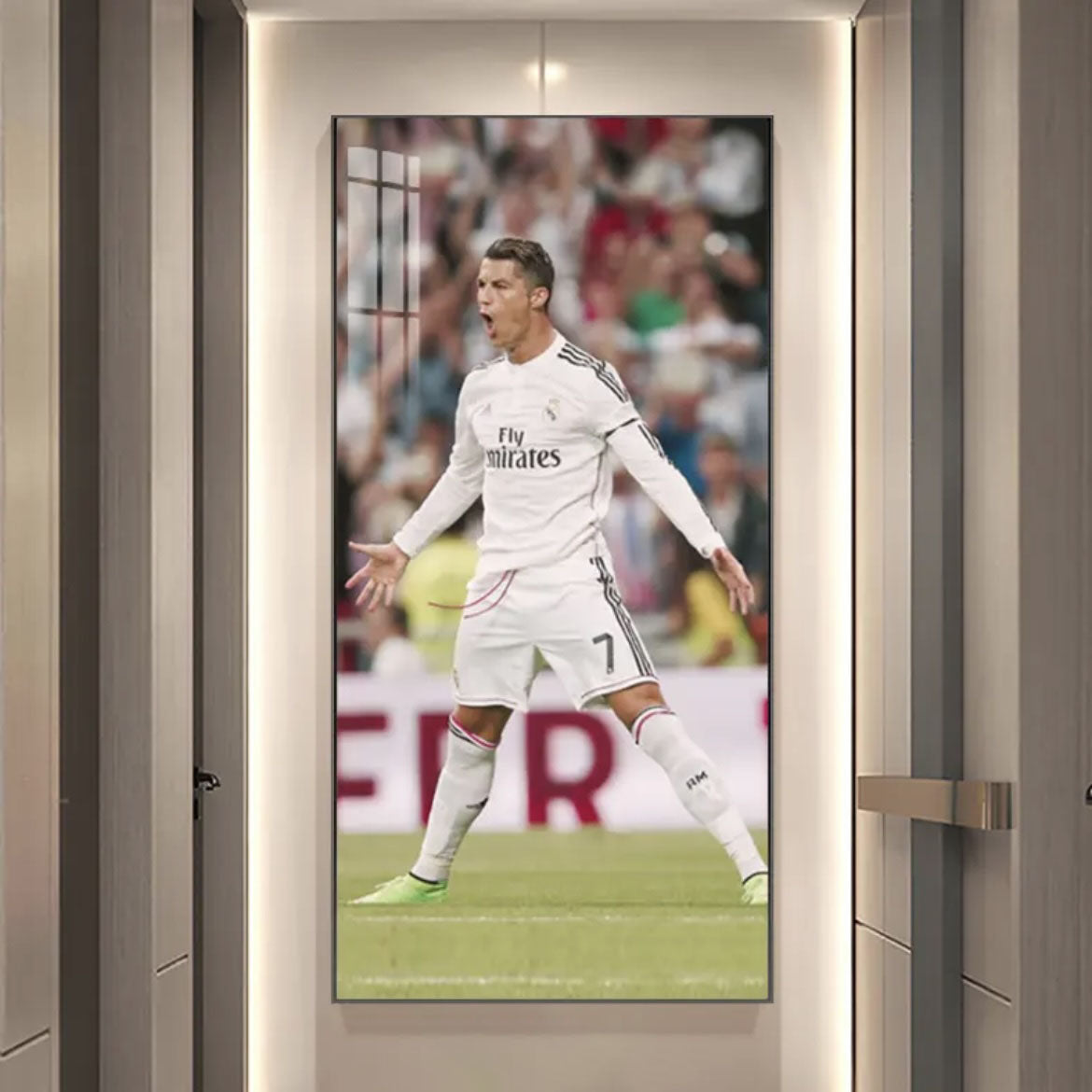 Cristiano Ronaldo SIUU Celebration Football Wall Art Poster Sports Decor for Living Room Bedroom Entryway