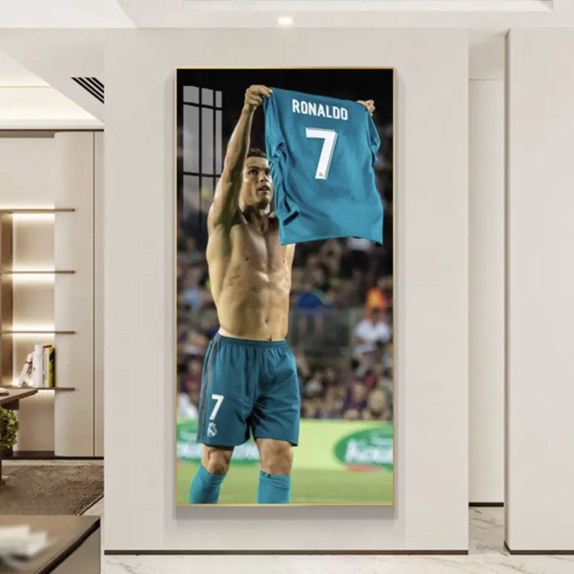 Cristiano Ronaldo SIUU Celebration Football Wall Art Poster Sports Decor for Living Room Bedroom Entryway