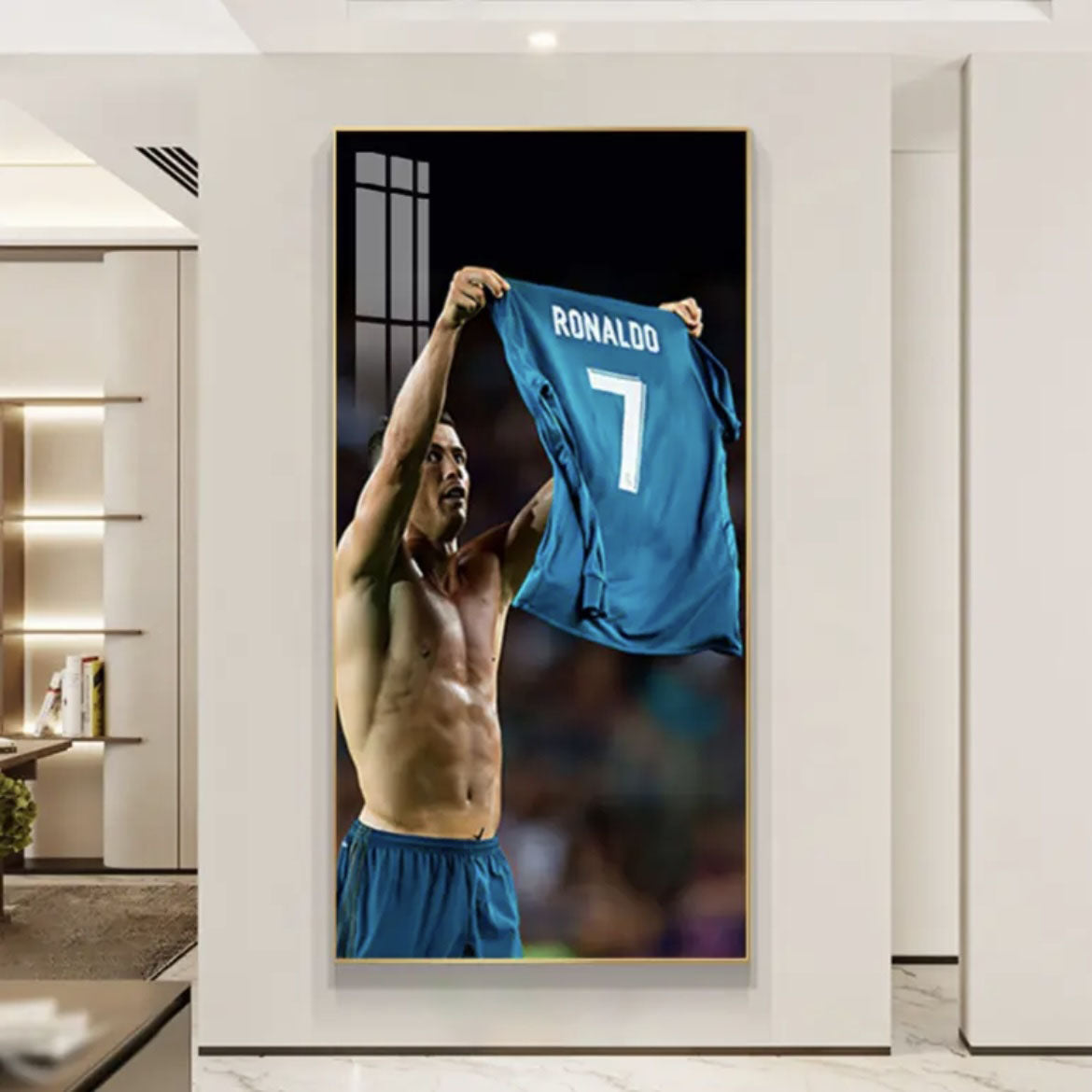 Cristiano Ronaldo SIUU Celebration Football Wall Art Poster Sports Decor for Living Room Bedroom Entryway