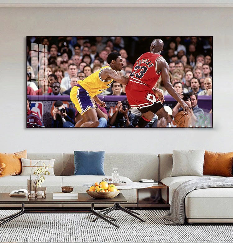 Michael Jordan × Kobe Bryant Wall Art – Basketball Legends Tribute Poster | Iconic Moments Collection