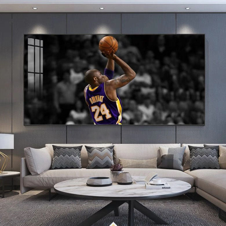 Kobe Bryant 🐍 No.24 Championship Celebration Wall Art – Basketball Tribute Poster for Living Room & Bedroom Decor