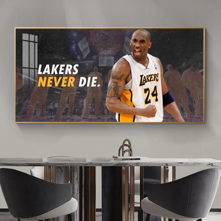 Kobe Bryant 🐍 No.24 Championship Celebration Wall Art – Basketball Tribute Poster for Living Room & Bedroom Decor