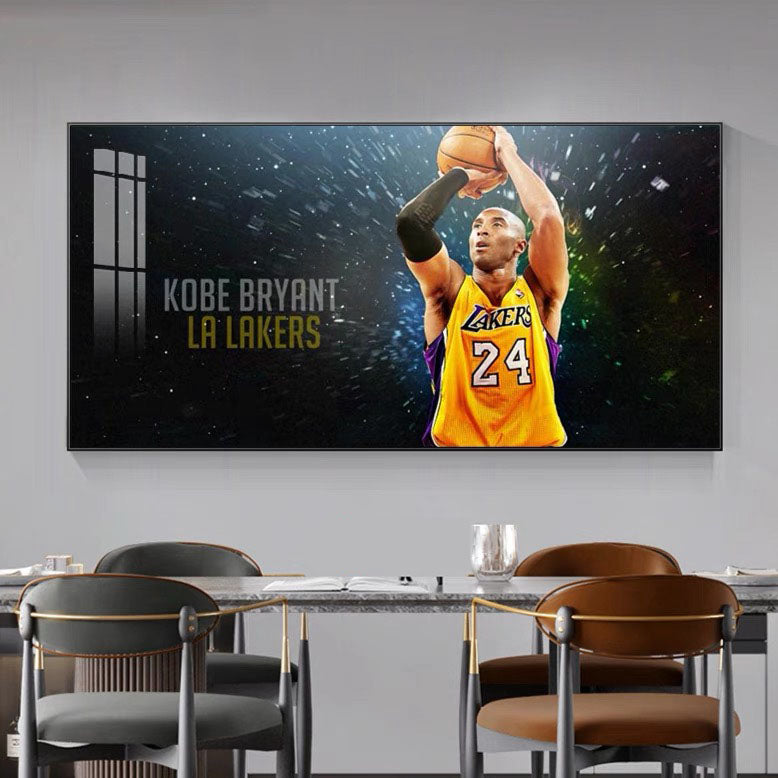 Kobe Bryant 🐍 No.24 Championship Celebration Wall Art – Basketball Tribute Poster for Living Room & Bedroom Decor