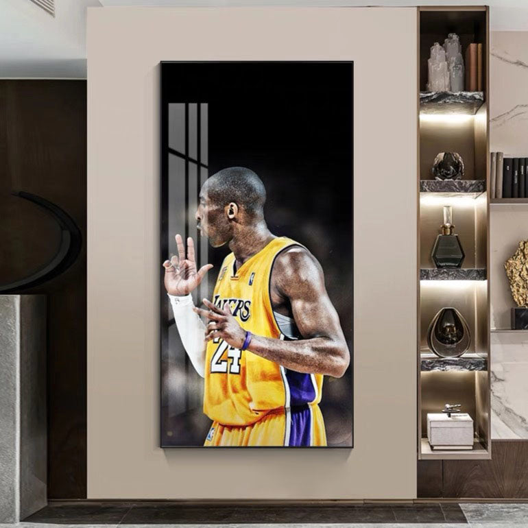 Kobe Bryant 🐍 Black Mamba Wall Art – No.8 & No.24 Tribute Poster with Iconic Basketball Moments