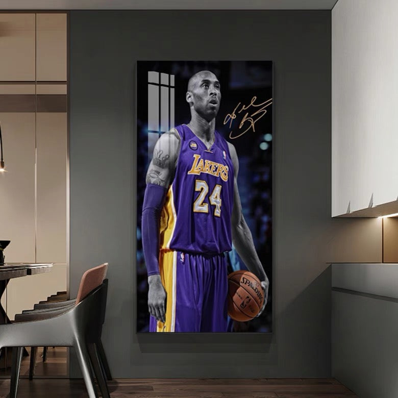 Kobe Bryant 🐍 Black Mamba Wall Art – No.8 & No.24 Tribute Poster with Iconic Basketball Moments