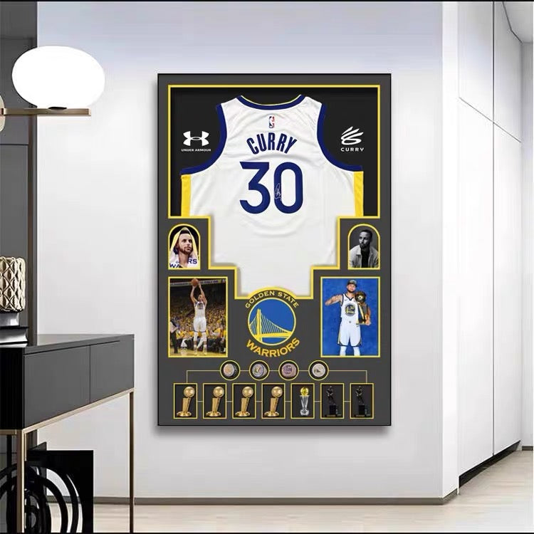 NBA Players Graphic Jersey Wall Art – Basketball Tribute Poster for Living Room & Bedroom Decor