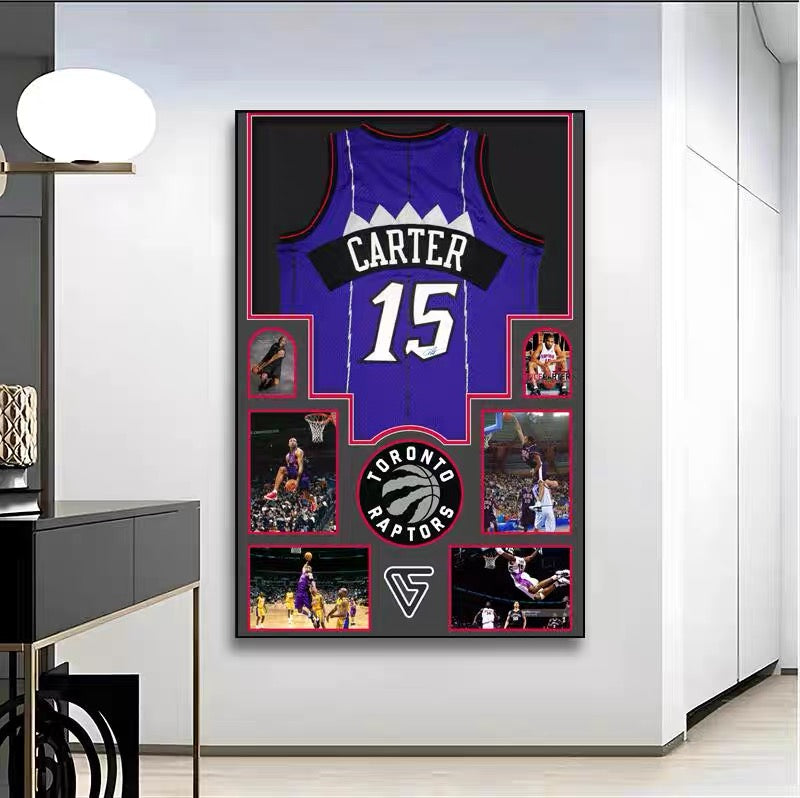 NBA Players Graphic Jersey Wall Art – Basketball Tribute Poster for Living Room & Bedroom Decor