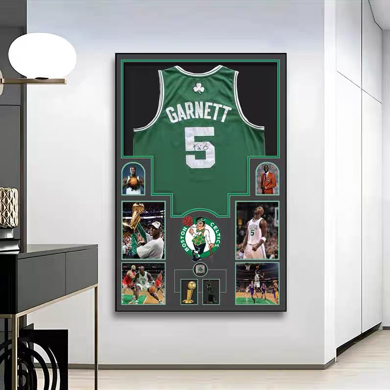 NBA Players Graphic Jersey Wall Art – Basketball Tribute Poster for Living Room & Bedroom Decor
