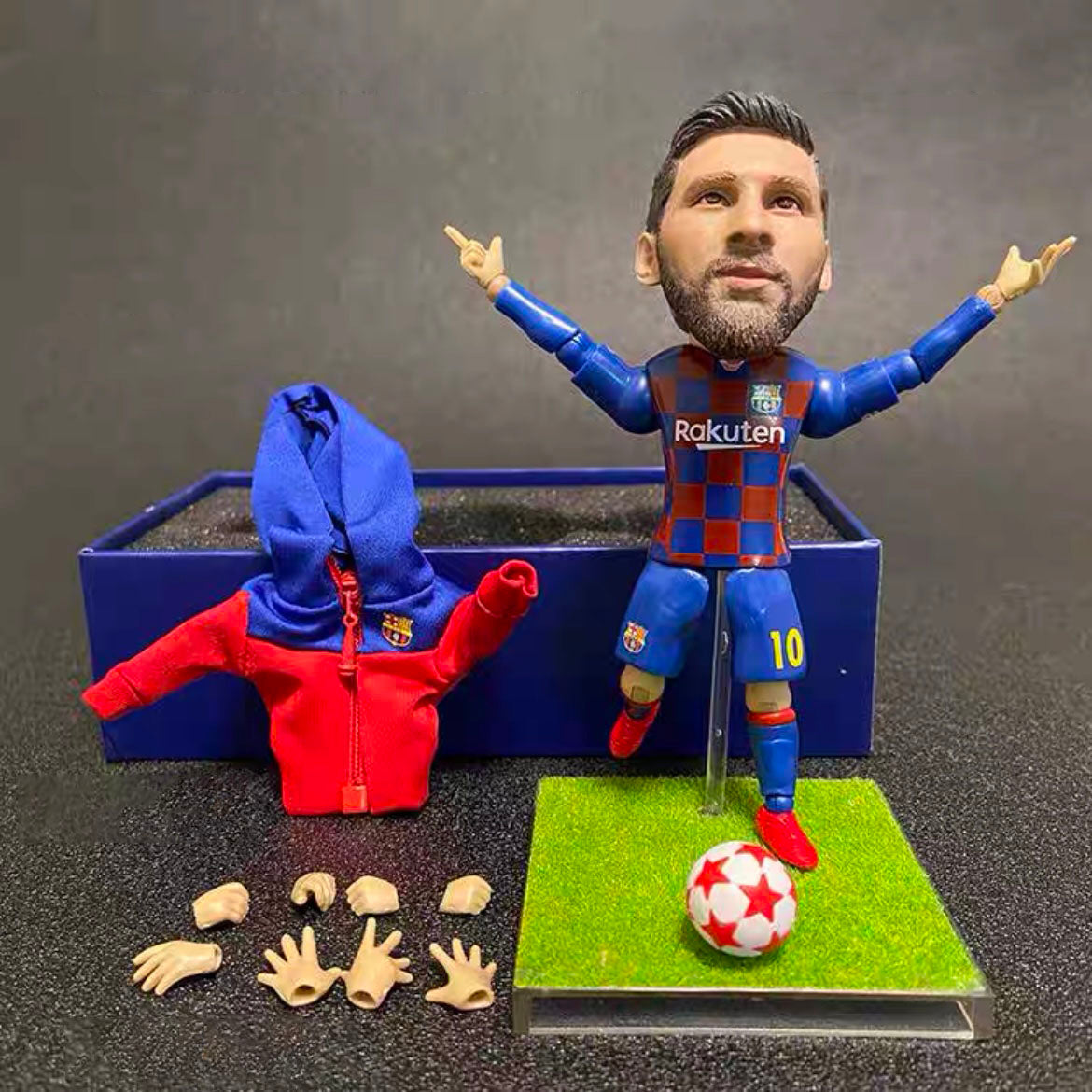 Football Star Action Figures - CR7, Messi, Neymar, Mbappé - 12-15cm Altura - Mini Bonecas de Futebol