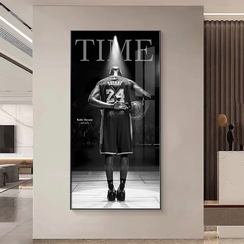 Kobe Bryant 🐍 Black Mamba Wall Art – No.8 & No.24 Tribute Poster with Iconic Basketball Moments