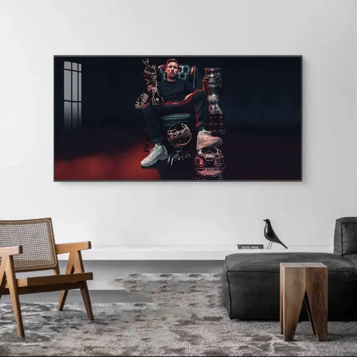 Lionel Messi Barcelona Jersey Celebration Football Wall Art Living Room Bedroom Sports Club Decor