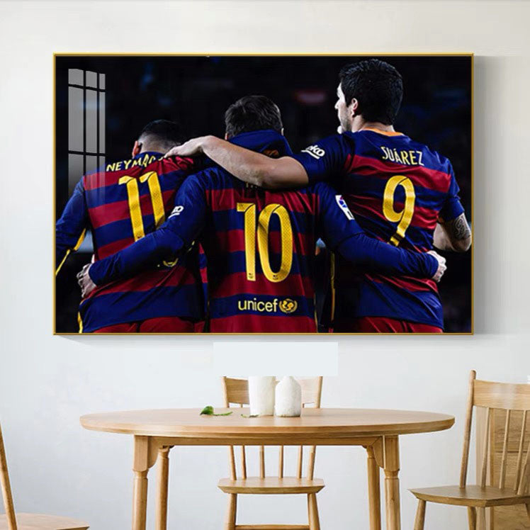 Real Madrid's BBC & Barcelona's MSN: Legendary Football Tridents - Horizontal 3:2 WallArt