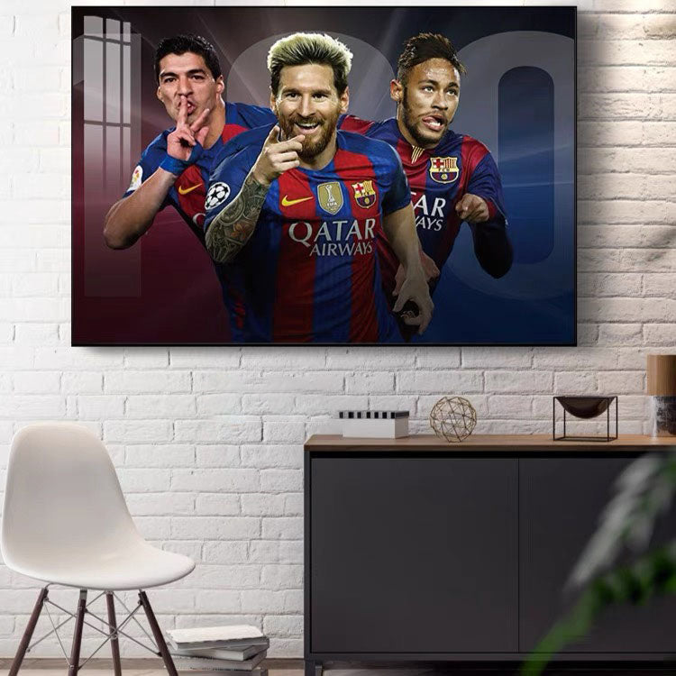 Real Madrid's BBC & Barcelona's MSN: Legendary Football Tridents - Horizontal 3:2 WallArt