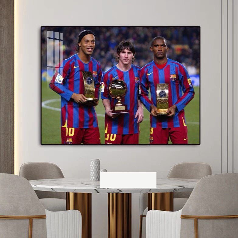 Real Madrid's BBC & Barcelona's MSN: Legendary Football Tridents - Horizontal 3:2 WallArt