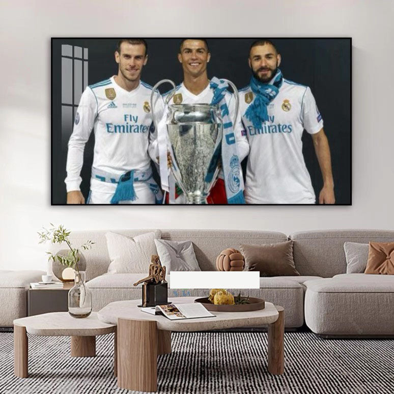 Real Madrid's BBC & Barcelona's MSN: Legendary Football Tridents - Horizontal 3:2 WallArt