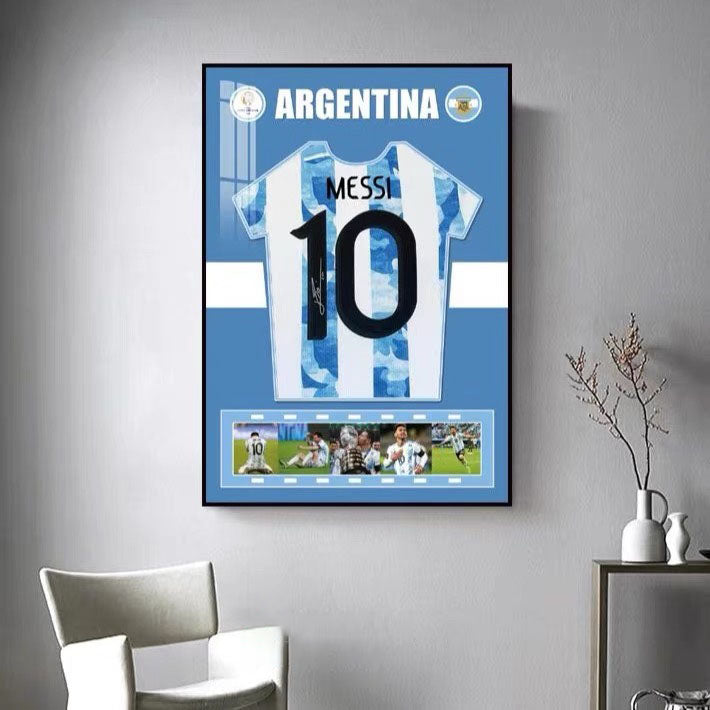 Lionel Messi Signed Jersey Football Wall Art  (GRAPHIC JERSEY）