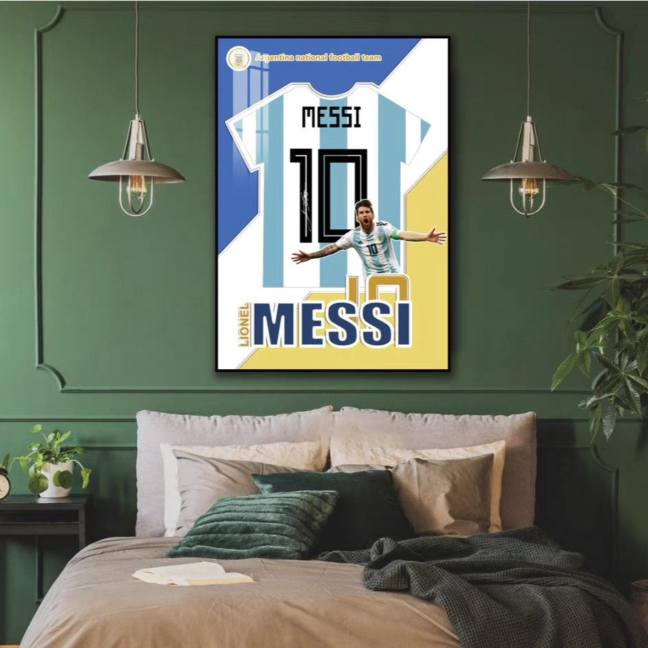 Lionel Messi Signed Jersey Football Wall Art  (GRAPHIC JERSEY）
