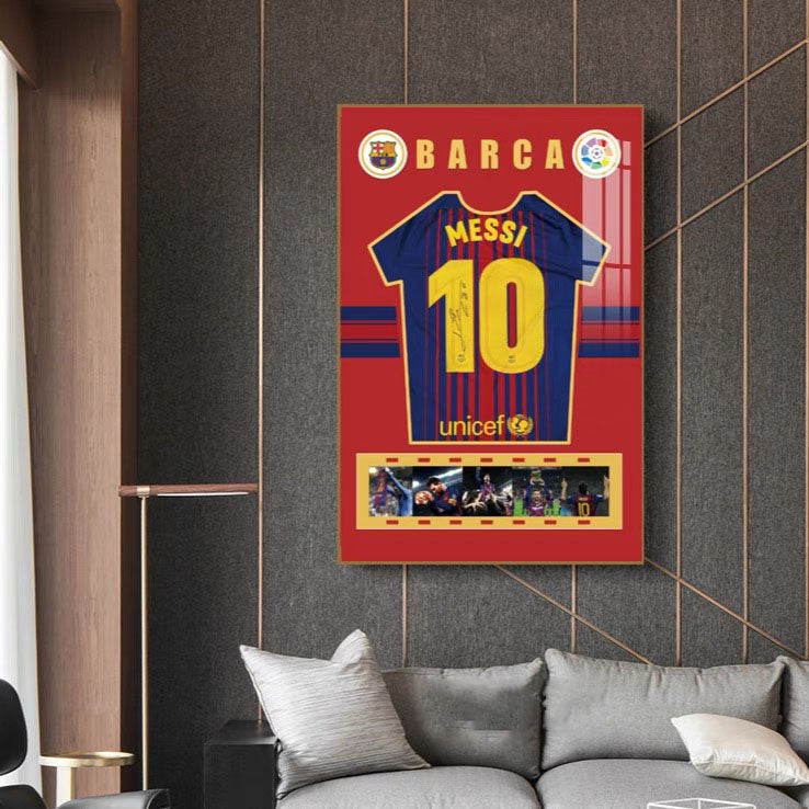 Lionel Messi Signed Jersey Football Wall Art  (GRAPHIC JERSEY）