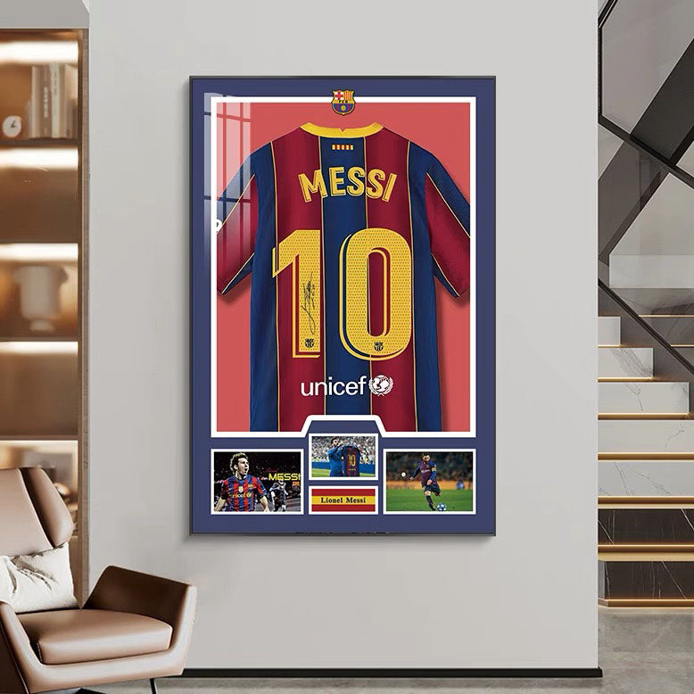Lionel Messi Signed Jersey Football Wall Art  (GRAPHIC JERSEY）