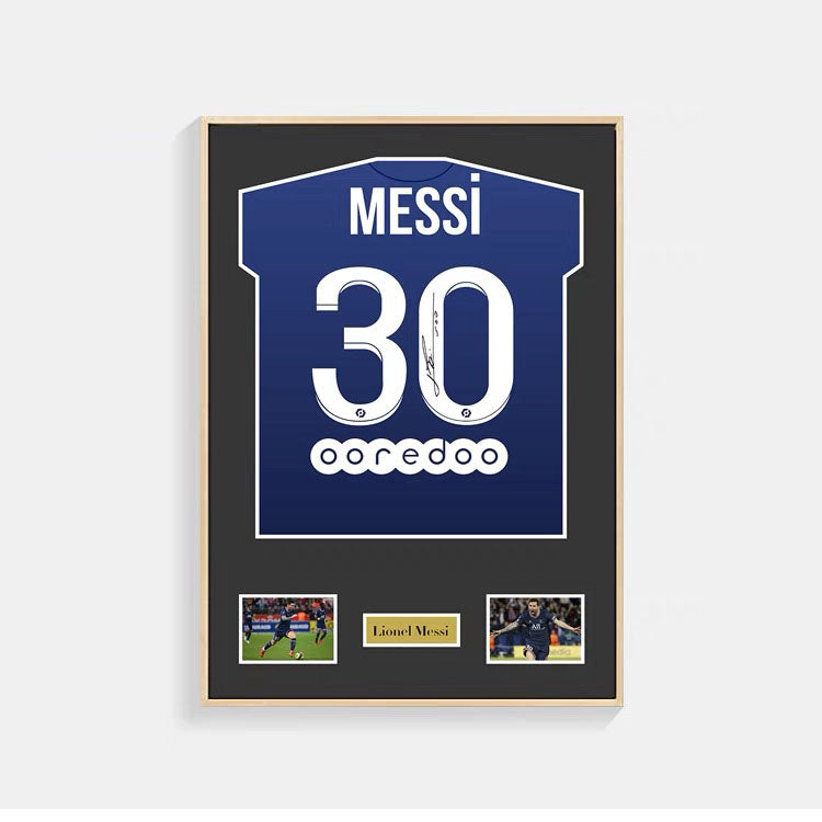 Lionel Messi Signed Jersey Football Wall Art  (GRAPHIC JERSEY）