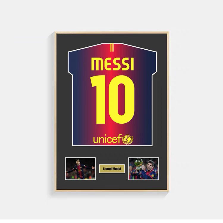 Lionel Messi Signed Jersey Football Wall Art  (GRAPHIC JERSEY）