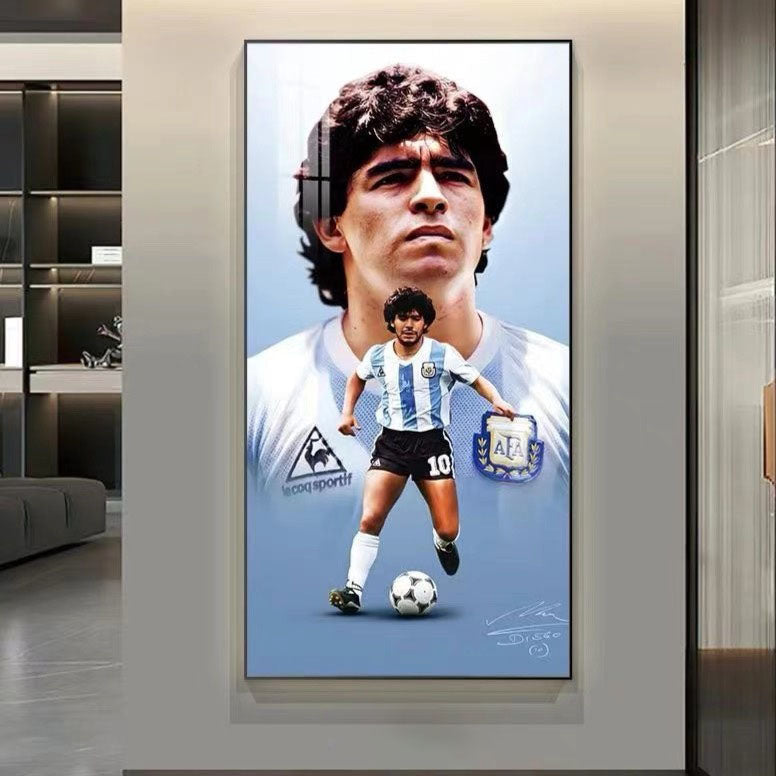 Diego Maradona Argentina World Cup Poster – Football Legend Wall Art