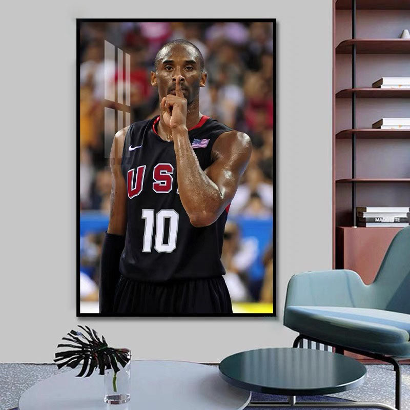 Kobe Bryant 🐍 Black Mamba Wall Art – 81-Point Tribute Poster with “Shush” & Point to the Sky Celebration