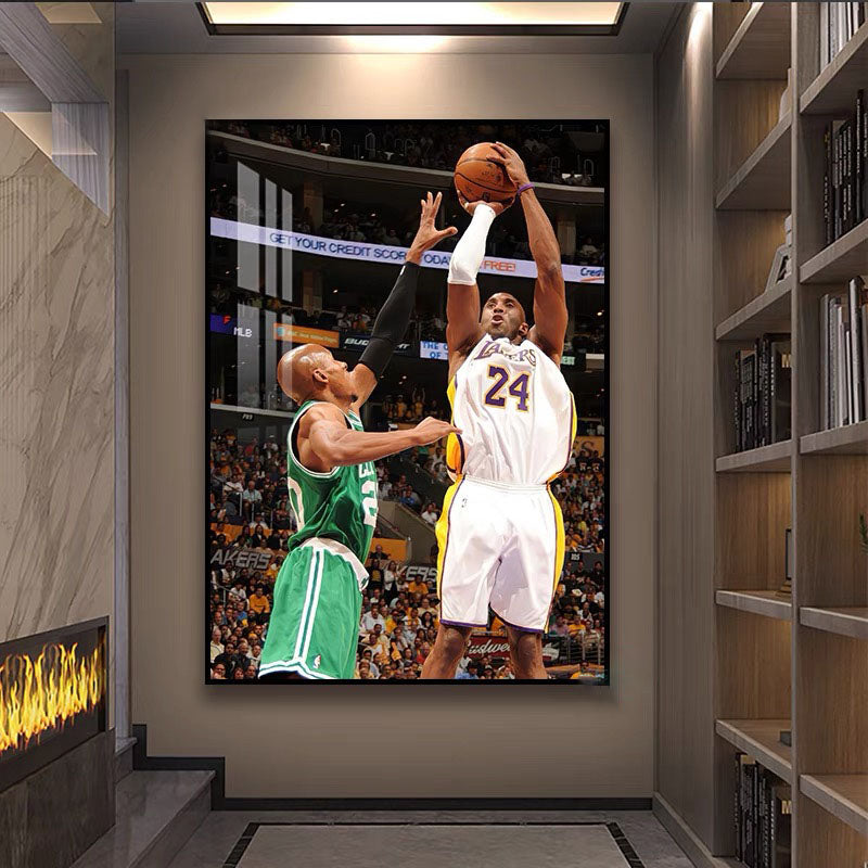 Kobe Bryant × Gigi Wall Art – Basketball Legends Tribute Poster for Living Room & Bedroom Decor