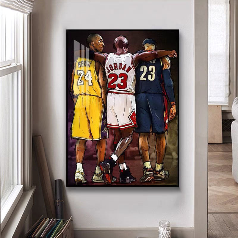 Kobe Bryant × Gigi Wall Art – Basketball Legends Tribute Poster for Living Room & Bedroom Decor