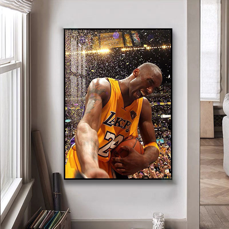 Kobe Bryant No.24 🐍 Championship Wall Art | Basketball Legend Decor