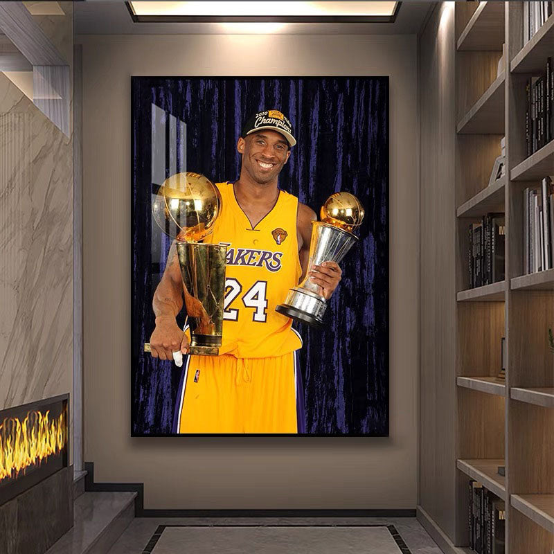 Kobe Bryant No.24 🐍 Championship Wall Art | Basketball Legend Decor