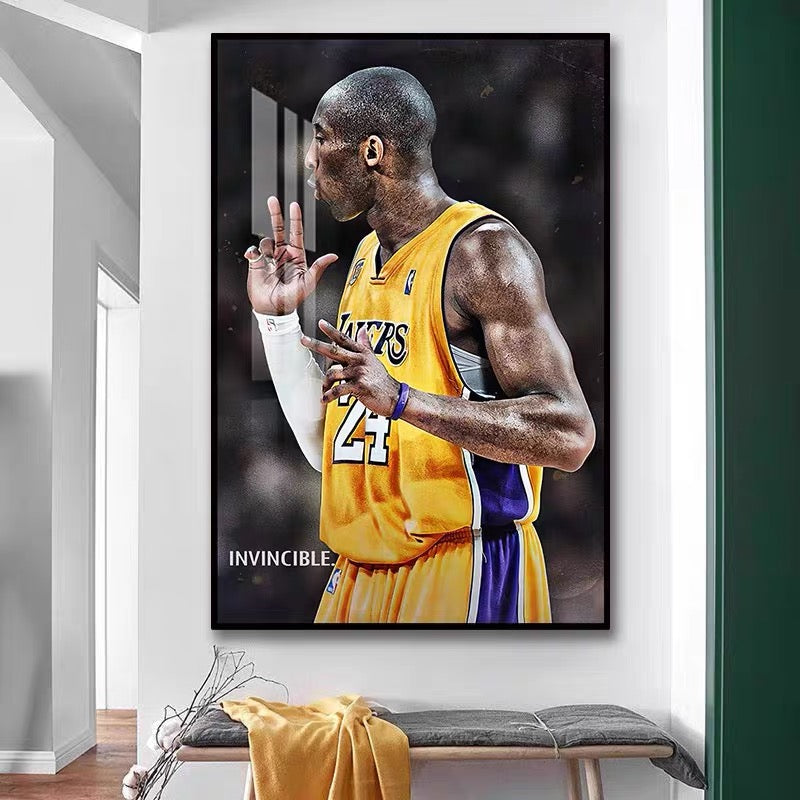 Kobe Bryant 🐍 Black Mamba Wall Art – MVP Basketball Poster for Living Room & Bedroom Decor