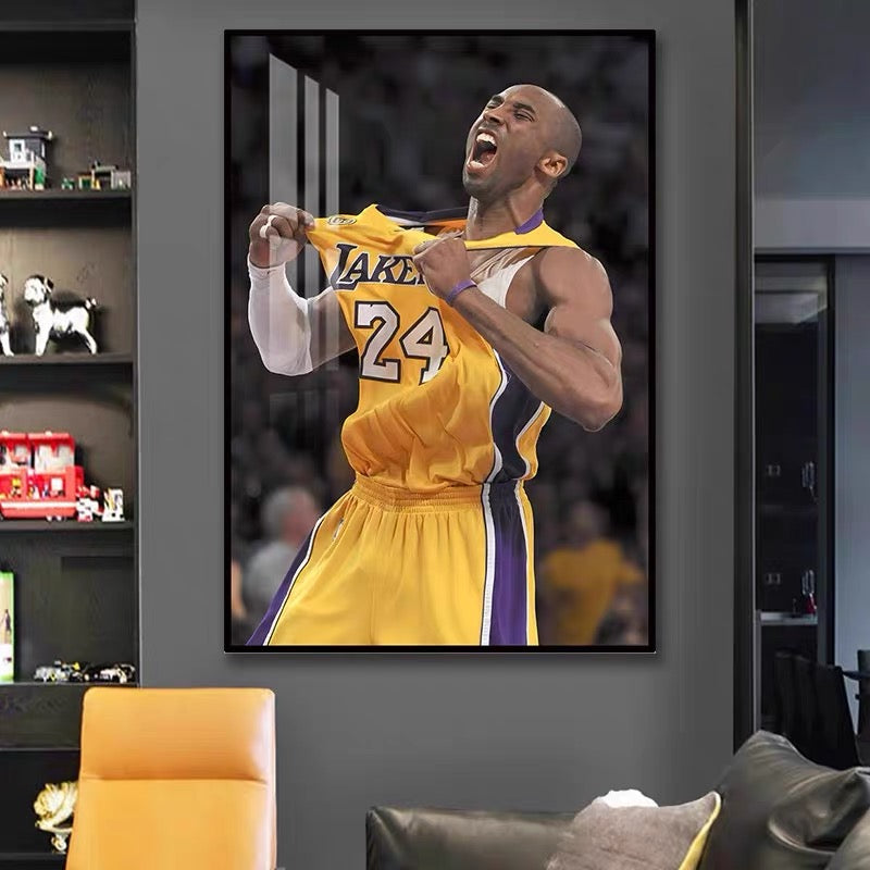 Kobe Bryant 🐍 Black Mamba Wall Art – MVP Basketball Poster for Living Room & Bedroom Decor