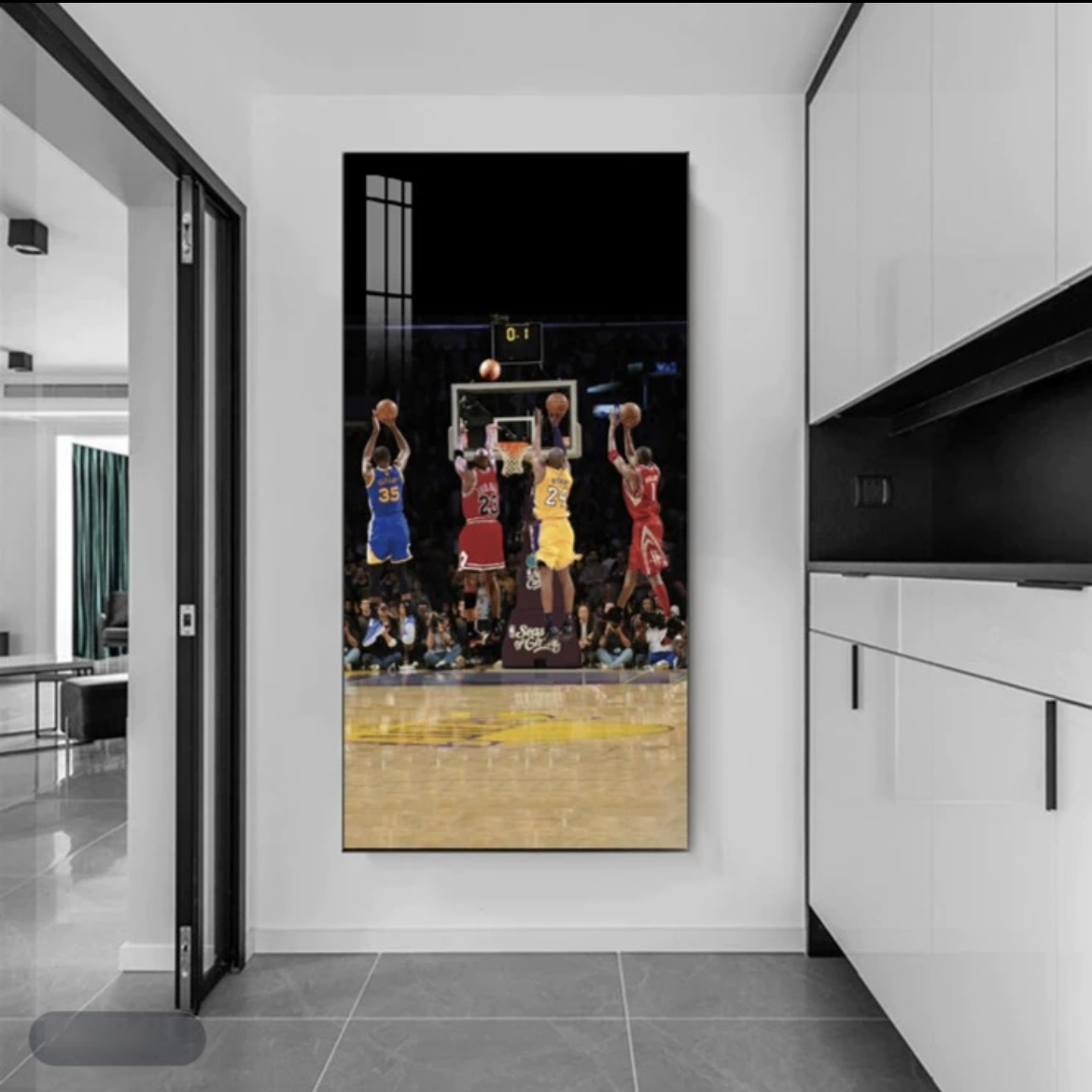 【All-Star Shooting】Vertical 1:2 WallArt – 4 Legendary Players Poster for Home Decor