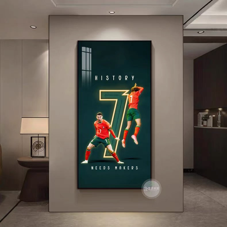 Cristiano Ronaldo SIUU Celebration Football Wall Art Poster Sports Decor for Living Room Bedroom Entryway