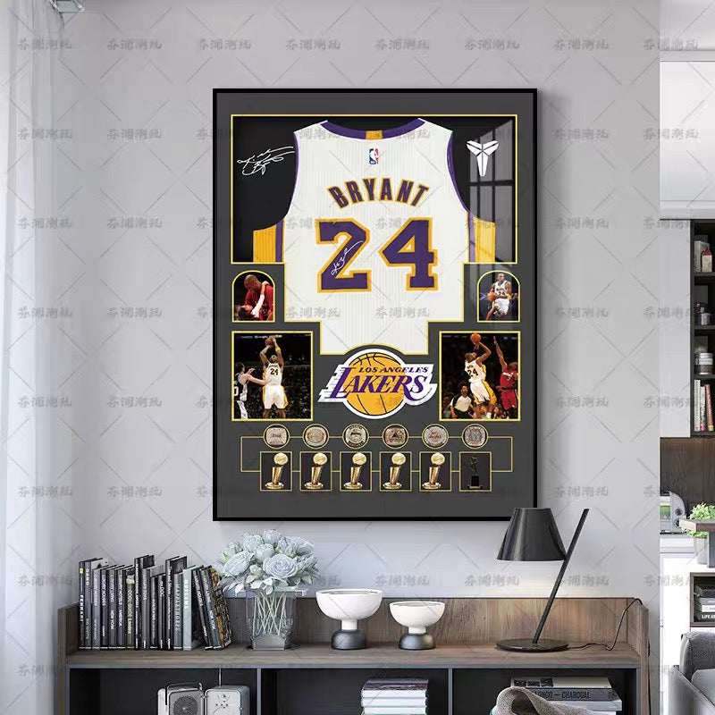 Kobe Bryant 🐍 Graphic Jersey Wall Art – Basketball Tribute Poster for Home Decor