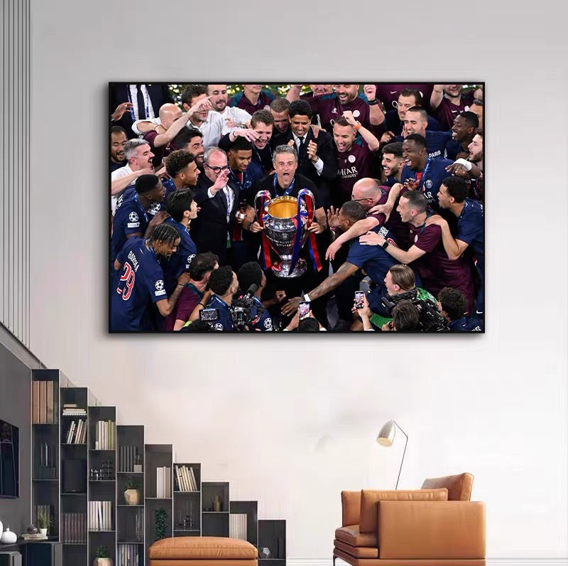 Football Luis Enrique，2025 Paris Saint-Germain - Champions League WallArt