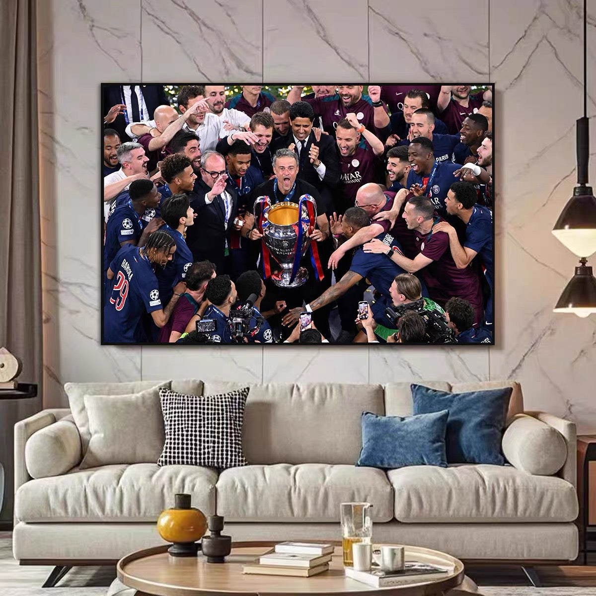Football Luis Enrique，2025 Paris Saint-Germain - Champions League WallArt
