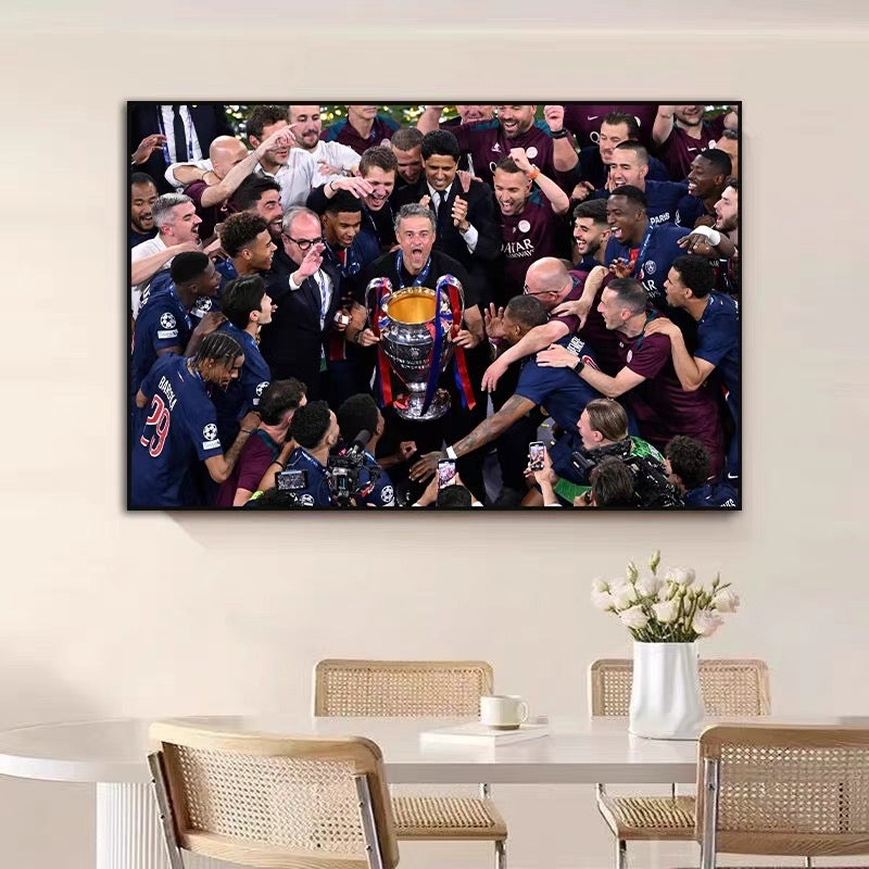 Football Luis Enrique，2025 Paris Saint-Germain - Champions League WallArt
