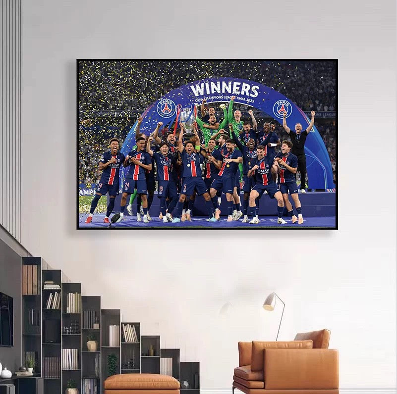 Football Luis Enrique，2025 Paris Saint-Germain - Champions League WallArt