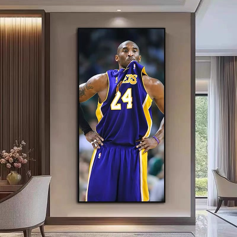 Kobe Bryant 🐍 Black Mamba Wall Art – No.8 & No.24 Iconic Basketball Moments Tribute Poster