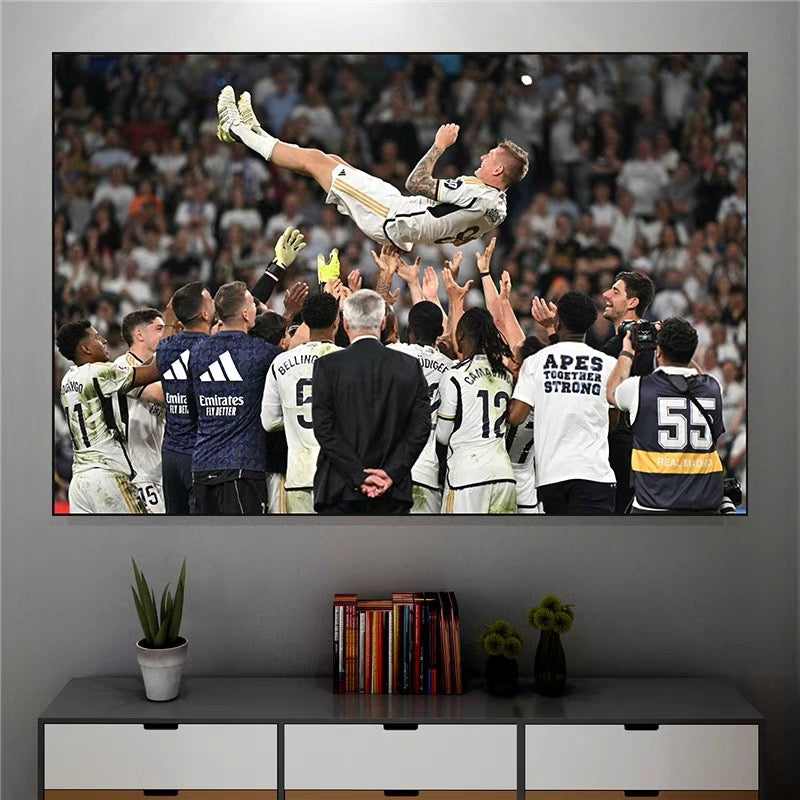 Toni Kroos Real Madrid WALL ART - Crystal Porcelain Painting - Aluminum Frame