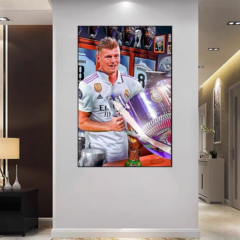 Toni Kroos Real Madrid WALL ART - Crystal Porcelain Painting - Aluminum Frame
