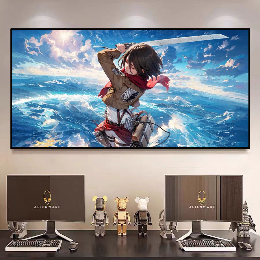 Attack on Titan（Hajime Isayama）WALL ART - Crystal Porcelain Painting - Aluminum Frame