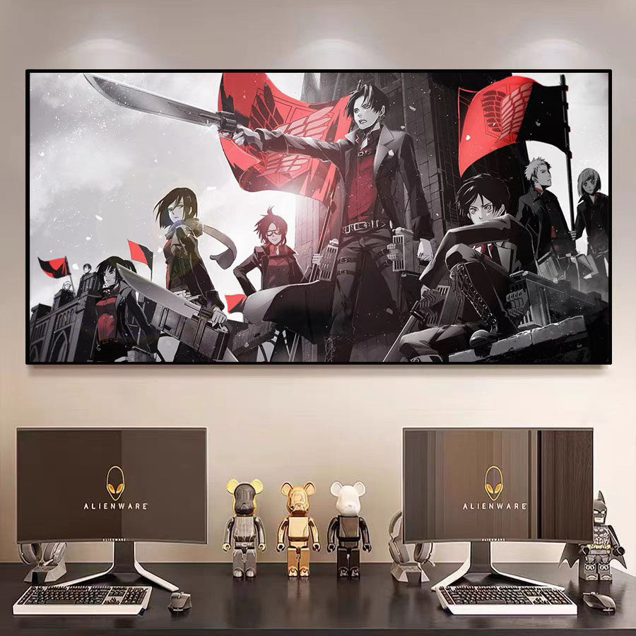 Attack on Titan（Hajime Isayama）WALL ART - Crystal Porcelain Painting - Aluminum Frame