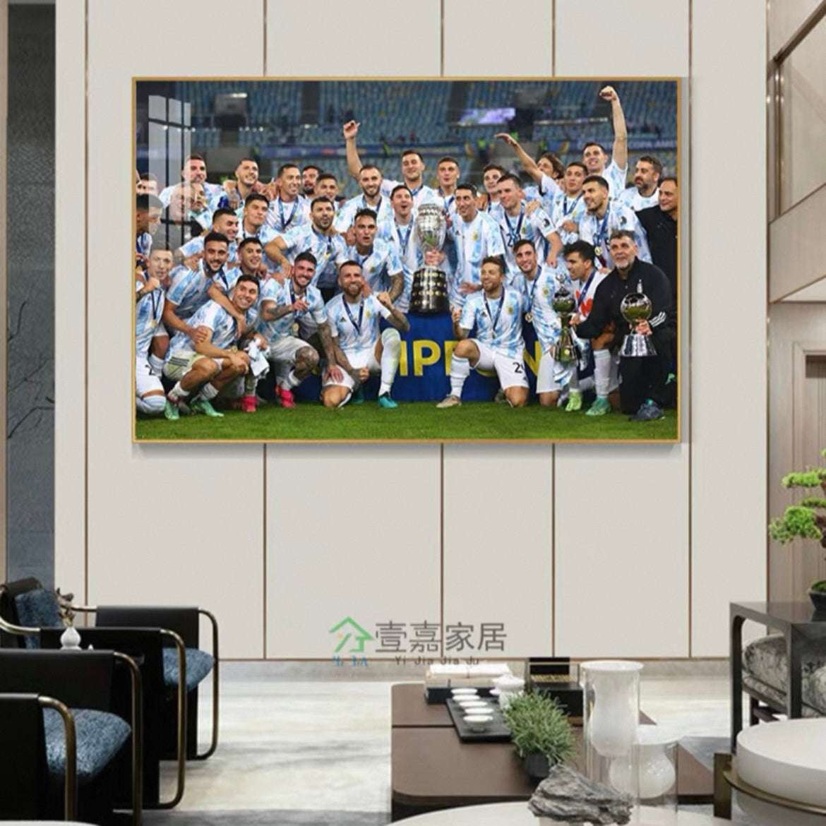 Lionel Messi 2024 Argentina Copa America Championship - Horizontal 3:2 WallArt