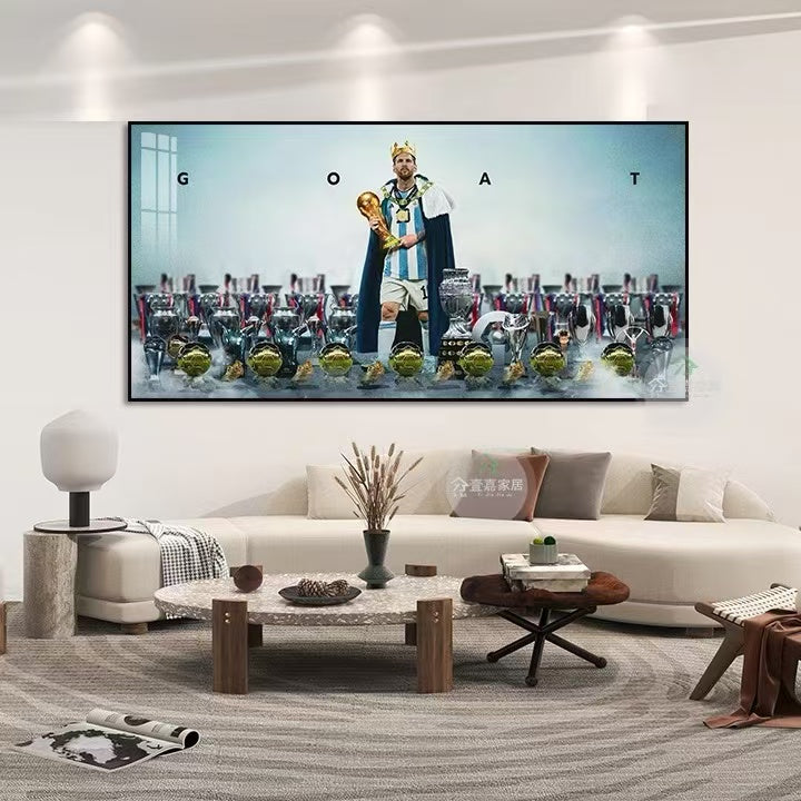 Argentina World Cup Champions Family Photo Messi 2022 Qatar Victory Football Wall Art Home Decor