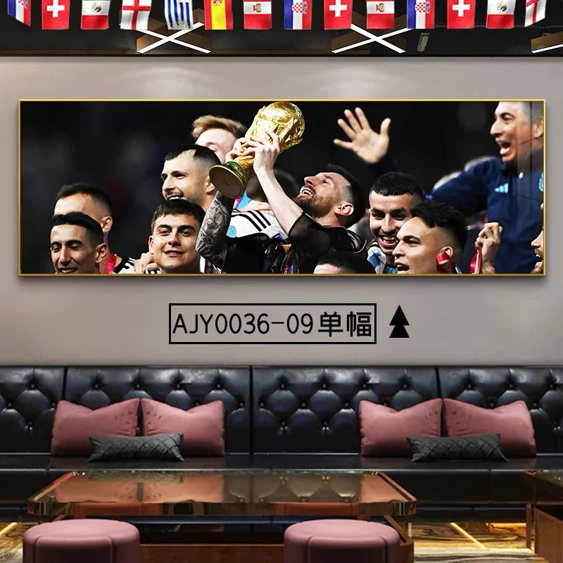 Lionel Messi Argentina 2022 World Cup - Horizontal 3:1 WallArt