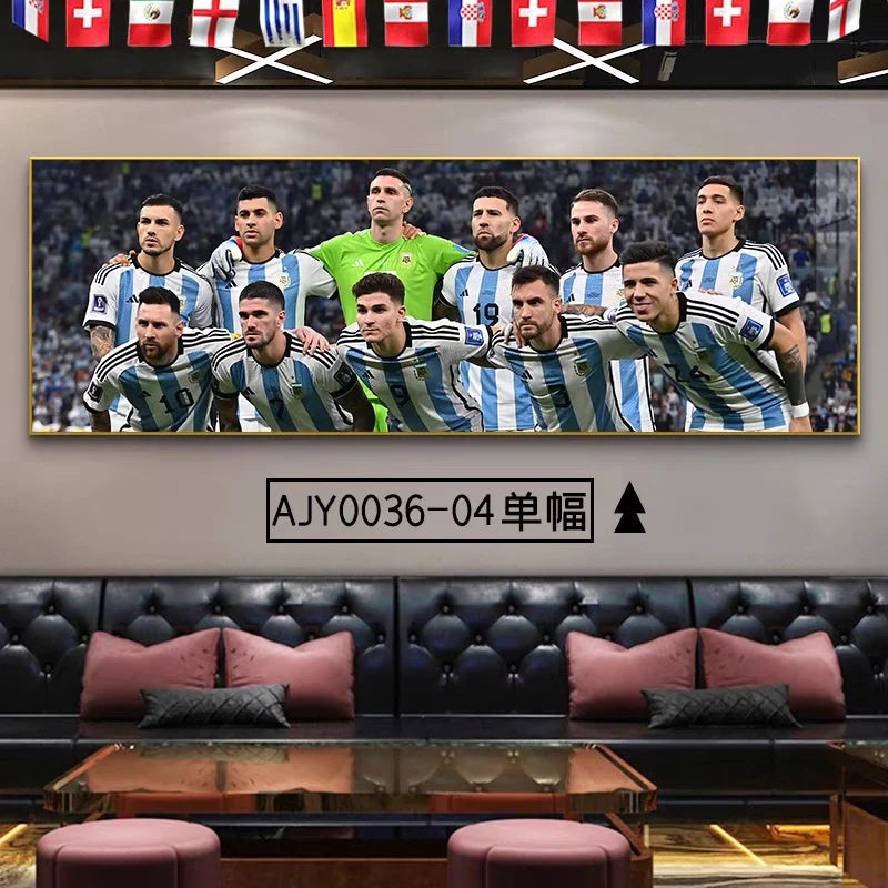 Lionel Messi Argentina 2022 World Cup - Horizontal 3:1 WallArt