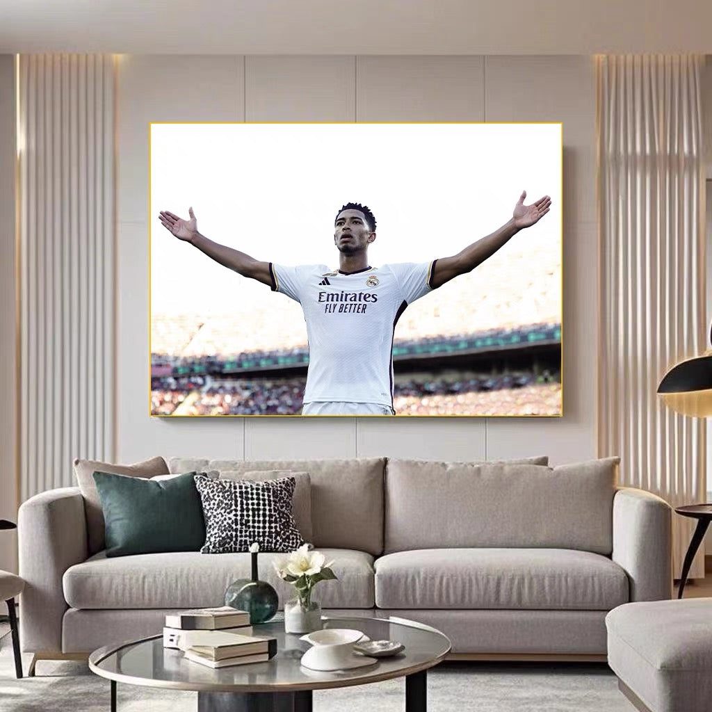 Bellingham UEFA WALL ART - Crystal Porcelain Painting - Aluminum Frame